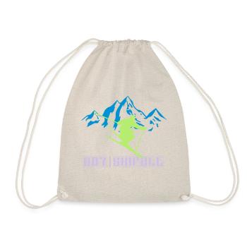 Skiing 007 - Drawstring Bag - nature - Front