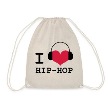 I Love Hip-Hop - Drawstring Bag - nature - Front