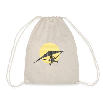 Ultralight kite flying gift - Drawstring Bag - nature - Front