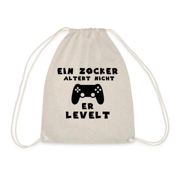 A gambler does not age, he levels - Drawstring Bag - nature - Front
