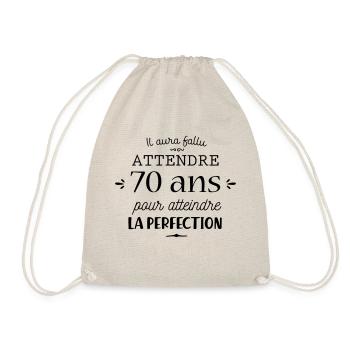 70 ans c'est la perfection - Sac de sport léger - nature - Devant