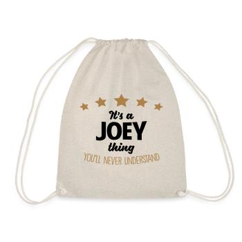 It's a joey name thing stars never unders - Drawstring Bag - nature - Front
