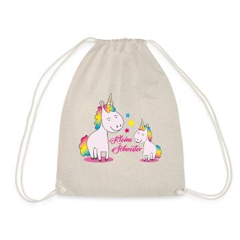 Kleine Schwester Einhorn - Turnbeutel - Natur - Vorne