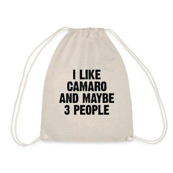 I LIKE CAMARO AND MAYBE 3 PEOPLE - Drawstring Bag - nature - Front