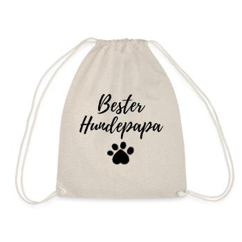 Hundepapa Tierfreund Hund Dog Daddy Geschenkidee - Turnbeutel - Natur - Vorne