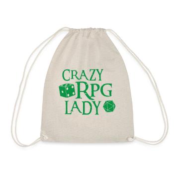 Dame RPG folle avec des dés - Sac de sport léger - nature - Devant