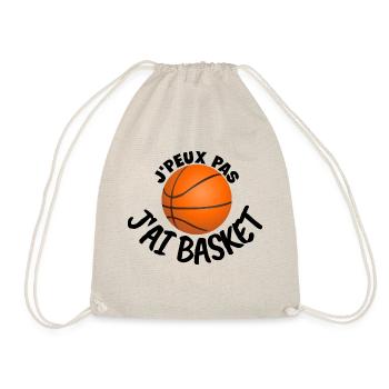 J'peux pas j'ai basket. Humour sur le basket - Sac de sport léger - nature - Devant