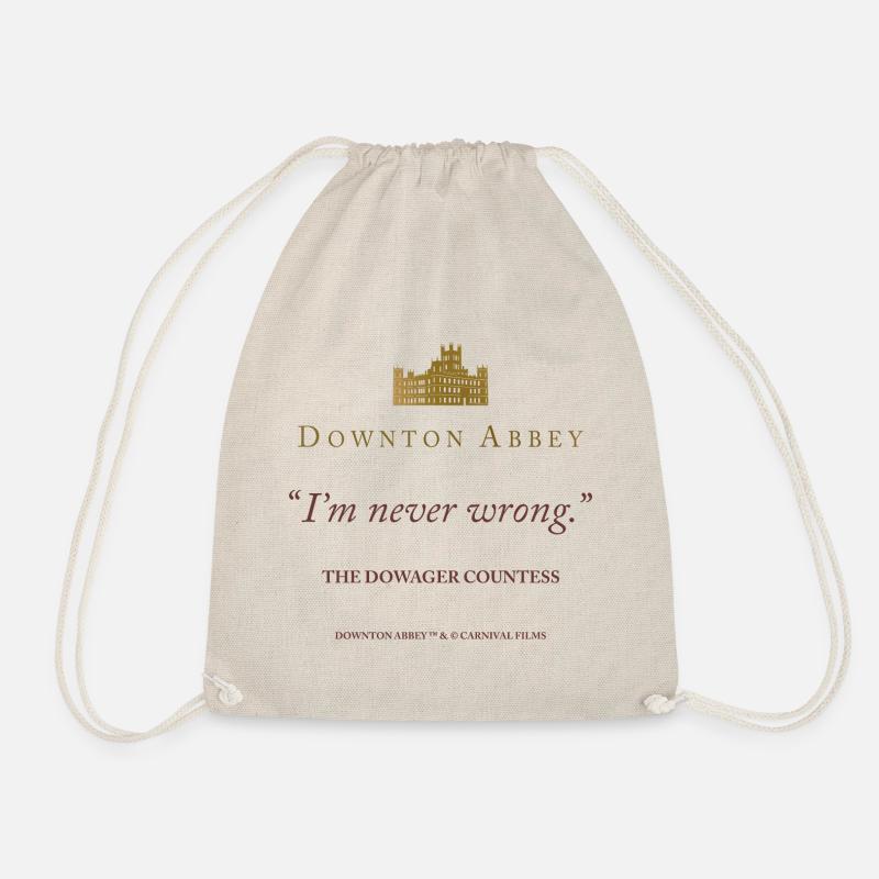 Downton Abbey Violet Crawley I'm Never Wrong - Sac de sport léger - nature