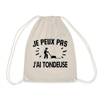 je peux pas j'ai tondeuse - Sac de sport léger - nature - Devant