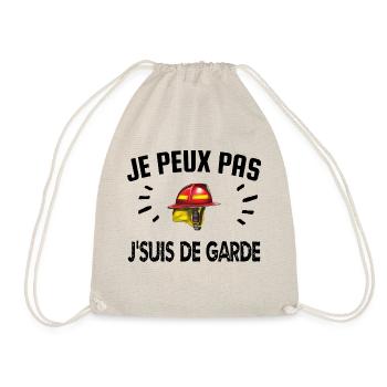 je peux pas je suis de garde - Sac de sport léger - nature - Devant