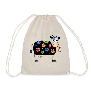 Cow - Drawstring Bag - nature - Front