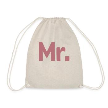 Mr. Matching Couple Engagement Wedding Honeymoon - Drawstring Bag - nature - Front