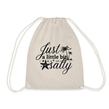 just a little bit salty - Drawstring Bag - nature - Front