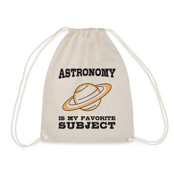 Astronomie ist mein Lieblingsthema, Planet Saturn - Turnbeutel - Natur - Vorne