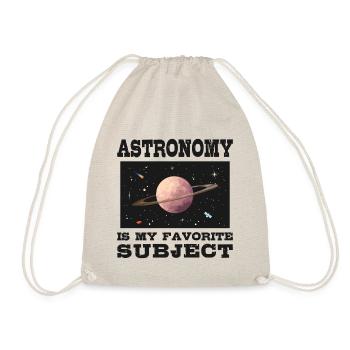 Astronomie ist mein Lieblingsthema, Planet Saturn - Turnbeutel - Natur - Vorne