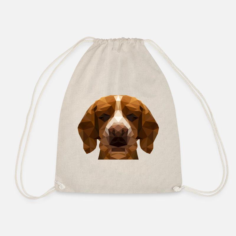 Beagle Dog Polygon - Drawstring Bag - nature
