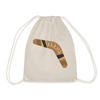 Karma boomerang - Drawstring Bag - nature - Front