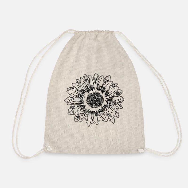 Sonnenblumen Design - Turnbeutel - Natur