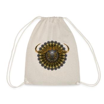 Kaleidoscope Buffalo Skull 01 - Drawstring Bag - nature - Front