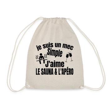 sauna et apéro - Sac de sport léger - nature - Devant