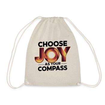 Choose Joy as Your Compass: Digital Art - Drawstring Bag - nature - Front