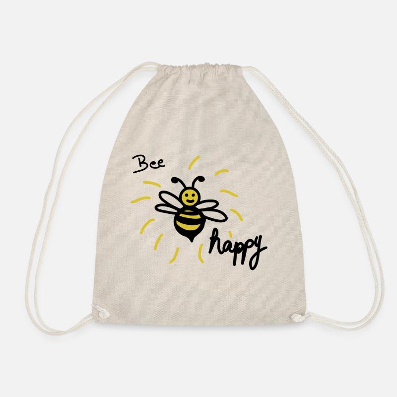 Bee happy - Turnbeutel - Natur