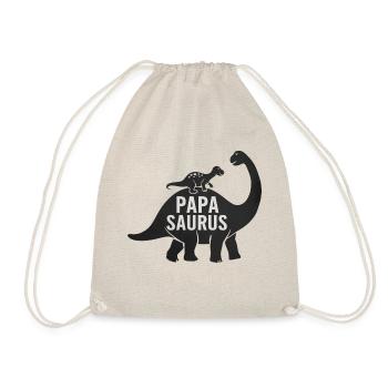 Papa Saurus Dinosaurier Vatertag Kinder lustig - Turnbeutel - Natur - Vorne