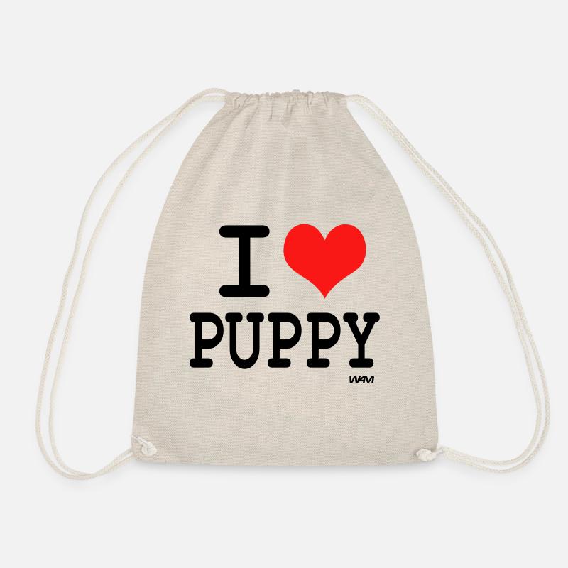 puppy - Drawstring Bag - nature