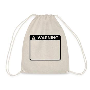 Warning Sign (1 colour) - Drawstring Bag - nature - Front