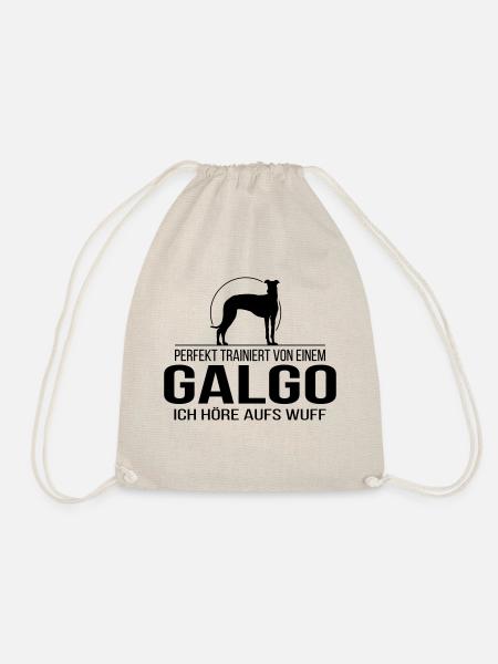 GALGO ich höre aufs wuff - Turnbeutel - Natur