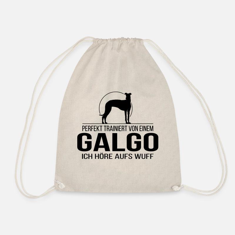 GALGO ich höre aufs wuff - Turnbeutel - Natur
