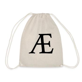 Æ Symbol - Ligature AE Letters - Turnbeutel - Natur - Vorne