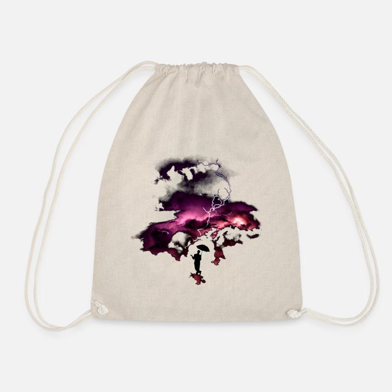 Lightning thunderstorm - Drawstring Bag - nature