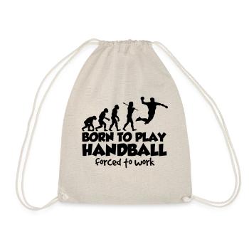 handball evolution born to play forced t - Drawstring Bag - nature - Front