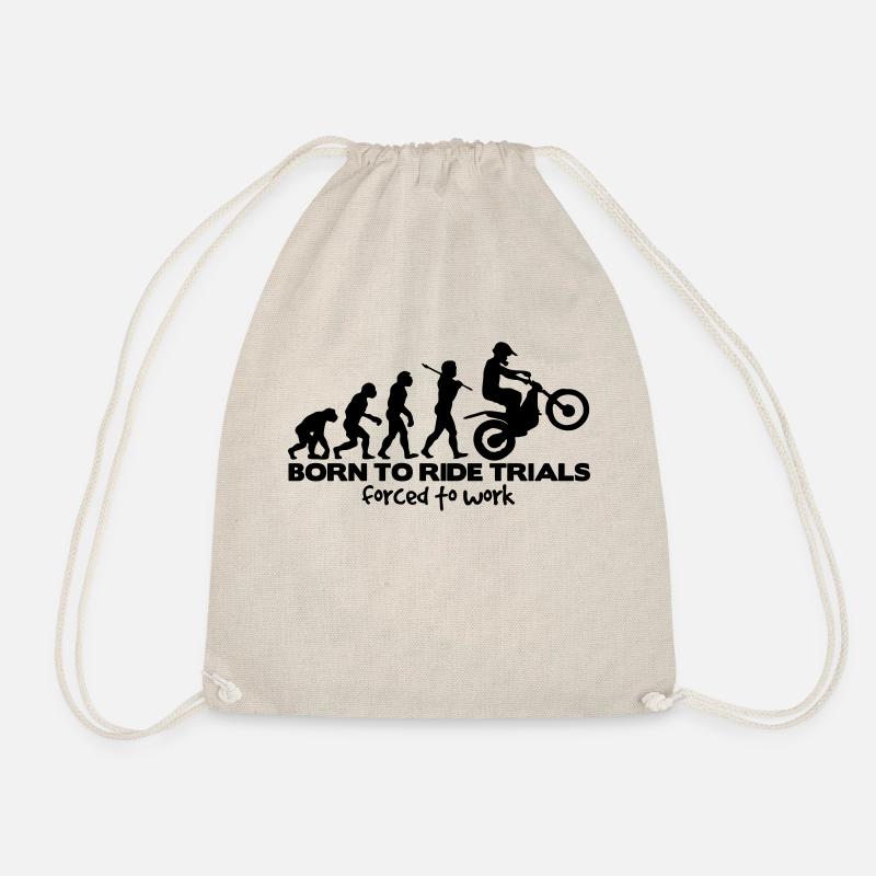 trials bike evolution 03 born to ride fo - Drawstring Bag - nature