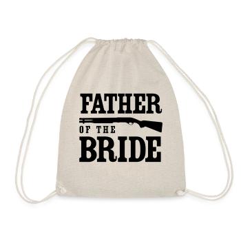 Father of the Bride Shotgun - Drawstring Bag - nature - Front