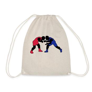 Ringen Zeichnung Sport Kampf Wrestler Wrestling - Turnbeutel - Natur - Vorne