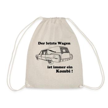 Der letzte Wagen ist immer ein Kombi - Turnbeutel - Natur - Vorne