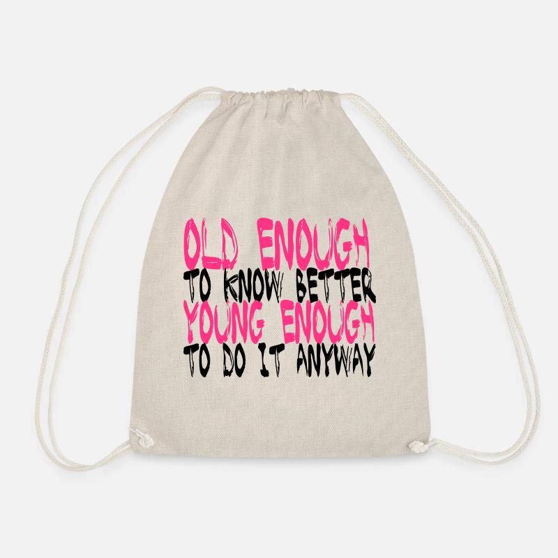 Birthday Shirt - Best Quotation - Drawstring Bag - nature