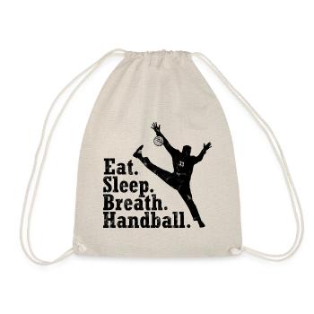 HANDBALL WM TORWART EEAT, SLEEP, BREATH - Turnbeutel - Natur - Vorne