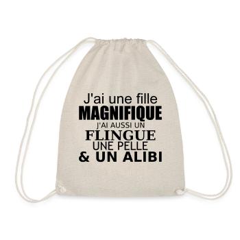 j'ai une fille magnifique - Turnbeutel - Natur - Vorne
