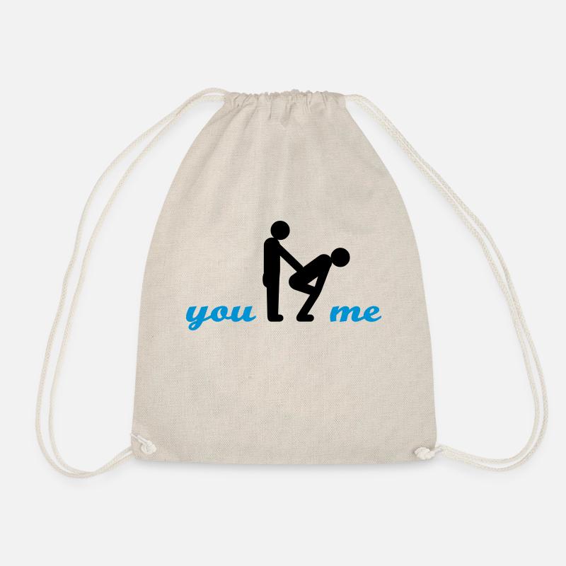 two guys (b) - Drawstring Bag - nature
