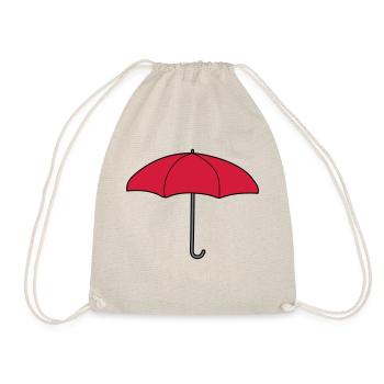 Red Umbrella Design - Drawstring Bag - nature - Front