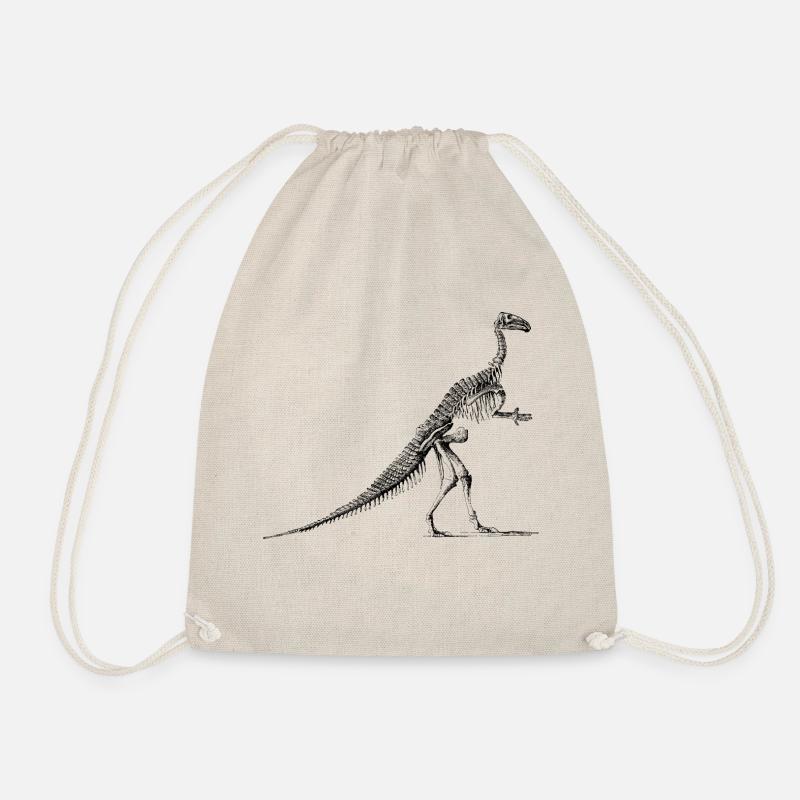 Dinosaurier Skelett Iguanodon - Turnbeutel - Natur