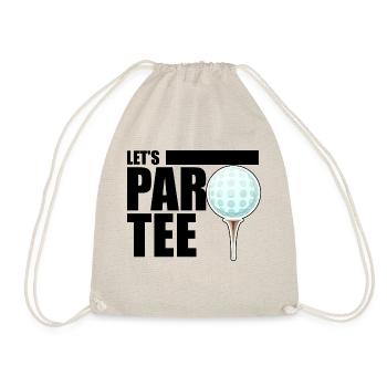 Let's Par Tee Golf Player Golfing Golf Course Golf - Turnbeutel - Natur - Vorne