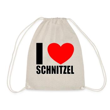 I love Schnitzel - Drawstring Bag - nature - Front