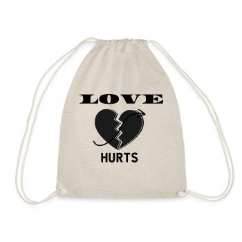 Love Hurts T-Shirt/Tee - Turnbeutel - Natur - Vorne