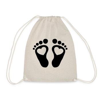 Baby Füsse - Turnbeutel - Natur - Vorne