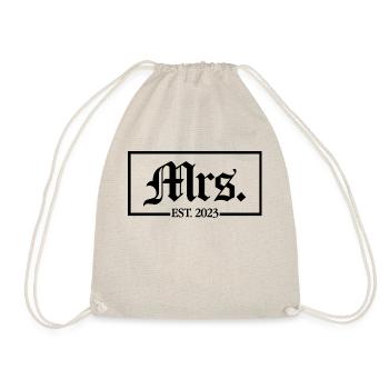Mme Est. 2023 Fiançailles Mariage Douche nuptiale - Sac de sport léger - nature - Devant