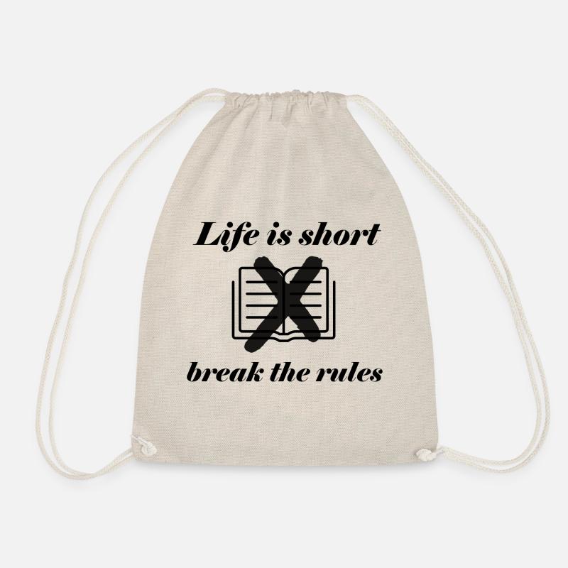 break the rules - Turnbeutel - Natur